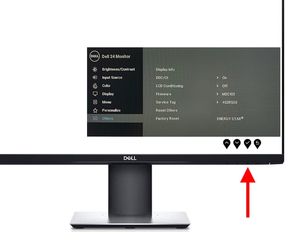Other DELL monitor menu