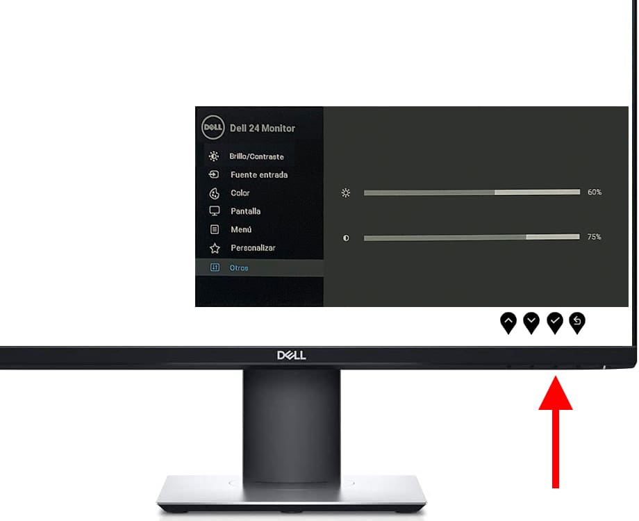 Menú otros monitor DELL