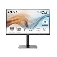 MSI MSI Modern MD241P 23.8 Inch Monitor with Adjustable Stand, Full HD (1920 x 1080), 75Hz, IPS, 5ms, HDMI, DisplayPort, USB Type-C, Built-in Speakers, Anti-Glare, Anti-Flicker, Less Blue light, TÜV Certified, VESA, Kensington, Black,9S6-3PA59H-021