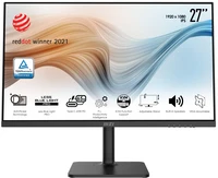 MSI MSI Modern MD272P 27 Inch Monitor with Adjustable Stand, Full HD (1920 x 1080), 75Hz, IPS, 5ms, HDMI, DisplayPort, USB Type-C, Built-in USB Hub, Built-in Speakers, Anti-Glare, Anti-Flicker, Less Blue light, TÜV Certified, VESA, Kensington, Black