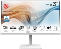 MSI MSI Modern MD272PW 27 Inch Monitor with Adjustable Stand, Full HD (1920 x 1080), 75Hz, IPS, 4ms, AdaptiveSync, HDMI, DisplayPort, USB Type-C, Built-in USB Hub, Built-in Speakers, Anti-Glare, Anti-Flicker, Less Blue light, TÜV Certified, VESA, White