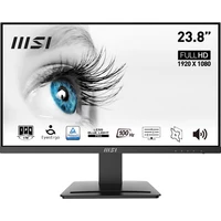 MSI MSI PRO MP243X 23.8 Inch Monitor, Full HD (1920 x 1080), 100Hz, IPS, 4ms, HDMI, DisplayPort, Built-in Speakers, Anti-Glare, Anti-Flicker, Less Blue light, TÜV Certified, VESA, Kensington, Black