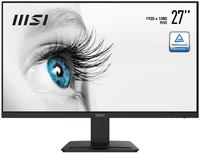 MSI MSI PRO MP273 27 Inch Monitor, Full HD (1920 x 1080), 75Hz, IPS, 5ms, HDMI, DisplayPort, Built-in Speakers, Anti-Glare, Anti-Flicker, Less Blue light, TÜV Certified, VESA, Kensington, Black